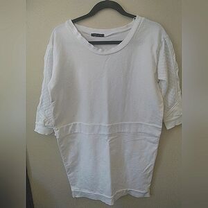 Long sleeve white sweater dress